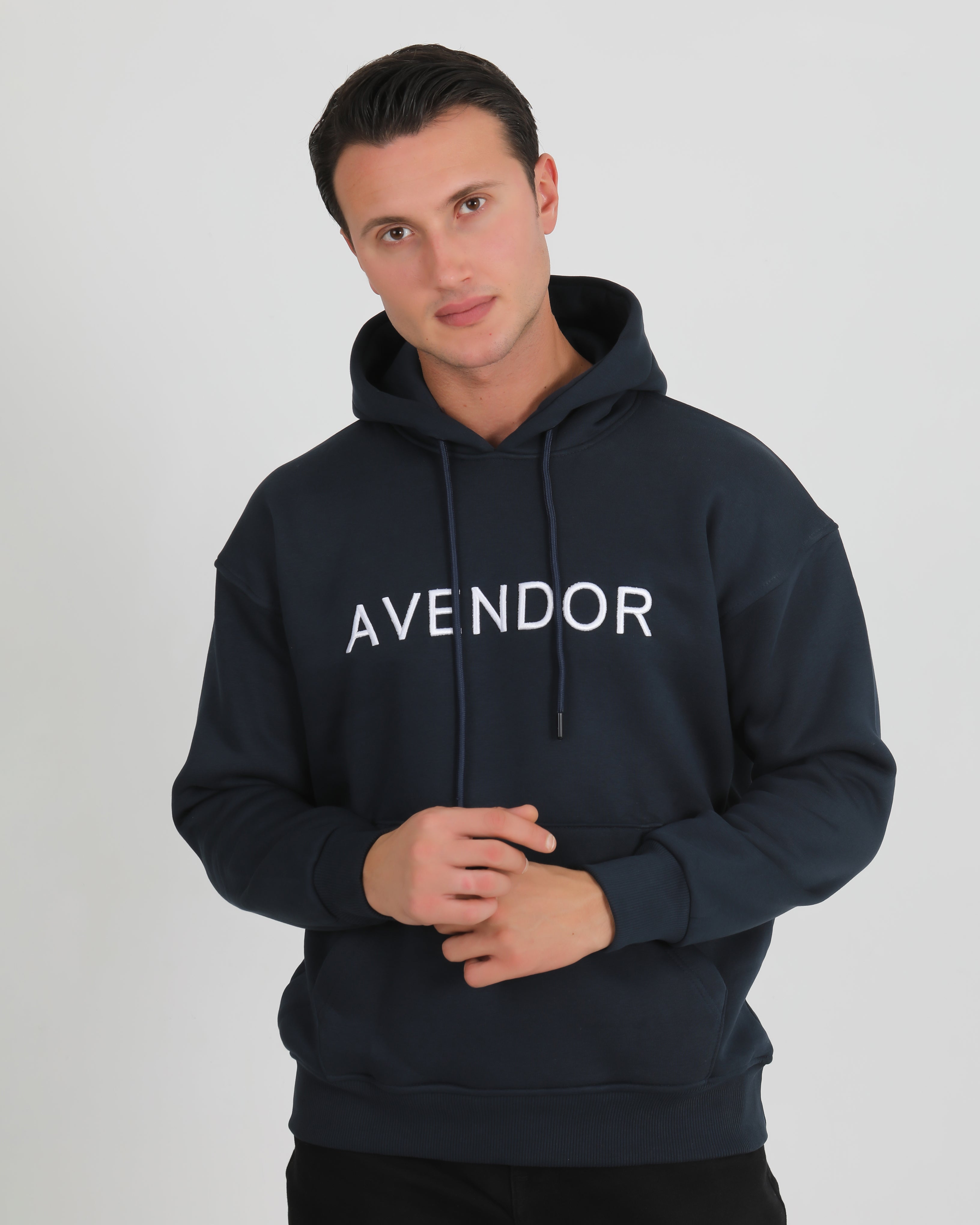 Avendor Classic Hoodie Men Blue