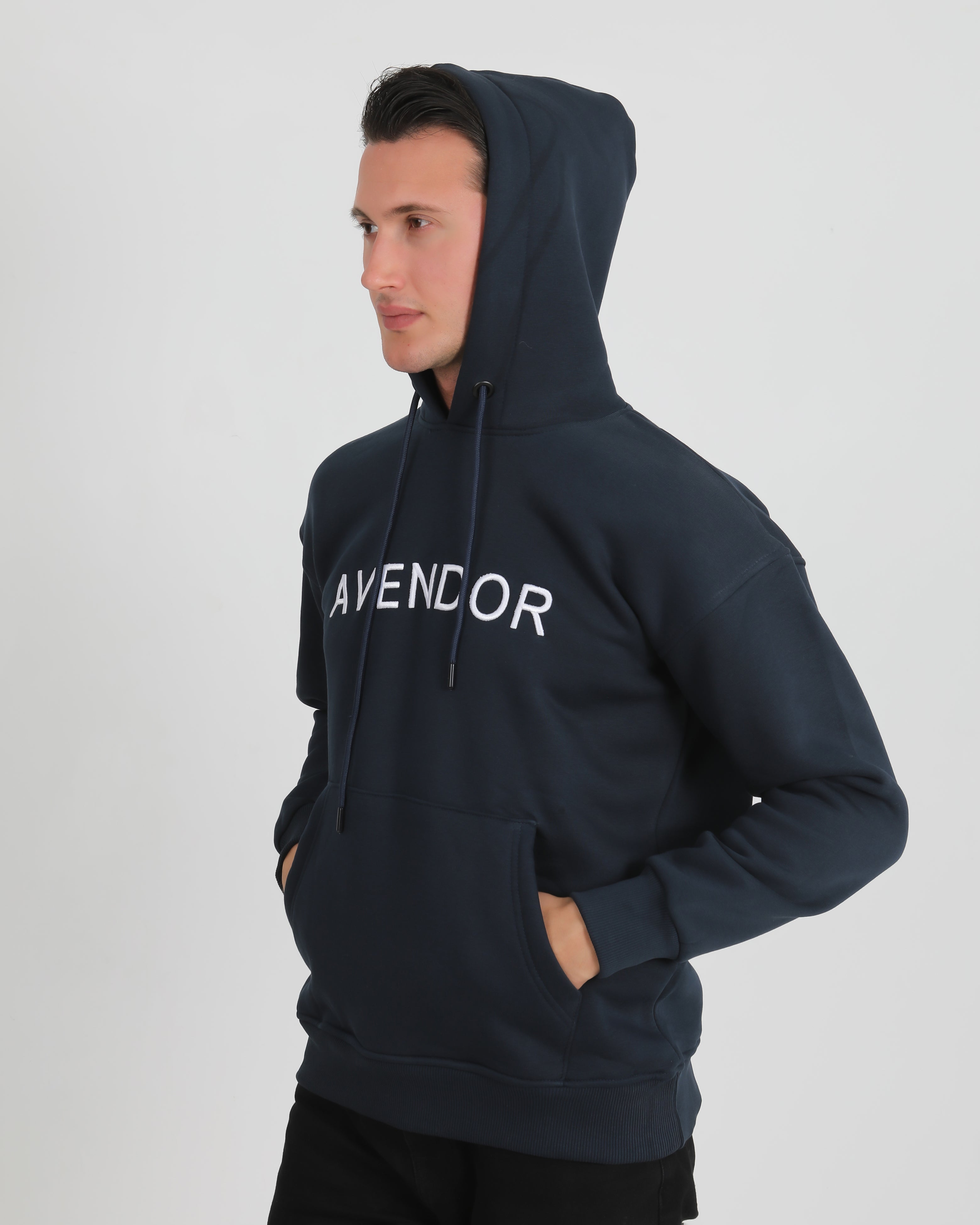 Avendor Classic Hoodie Men Blue