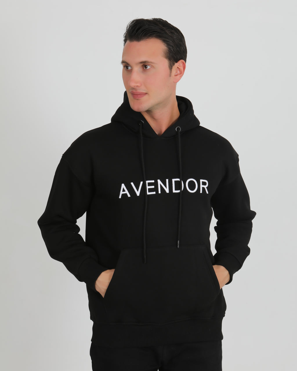 Avendor Classic Hoodie Men Black