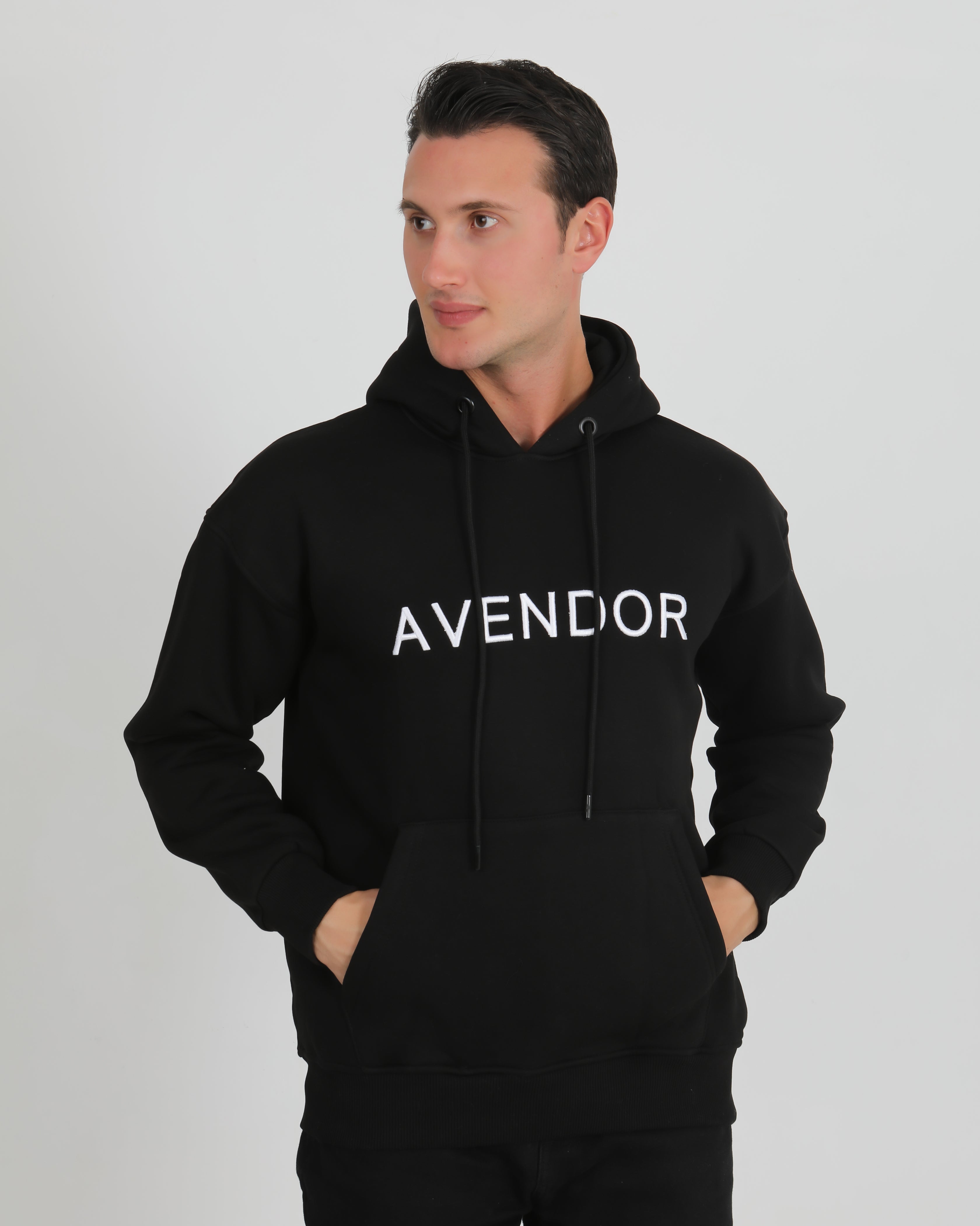 Avendor Classic Hoodie Men Black