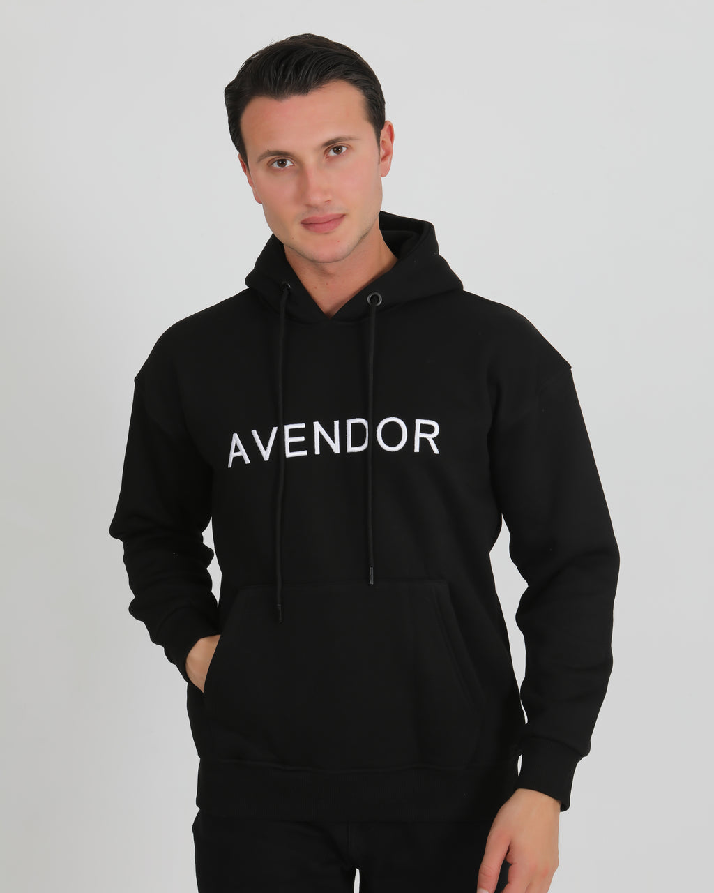 Avendor Classic Hoodie Men Black