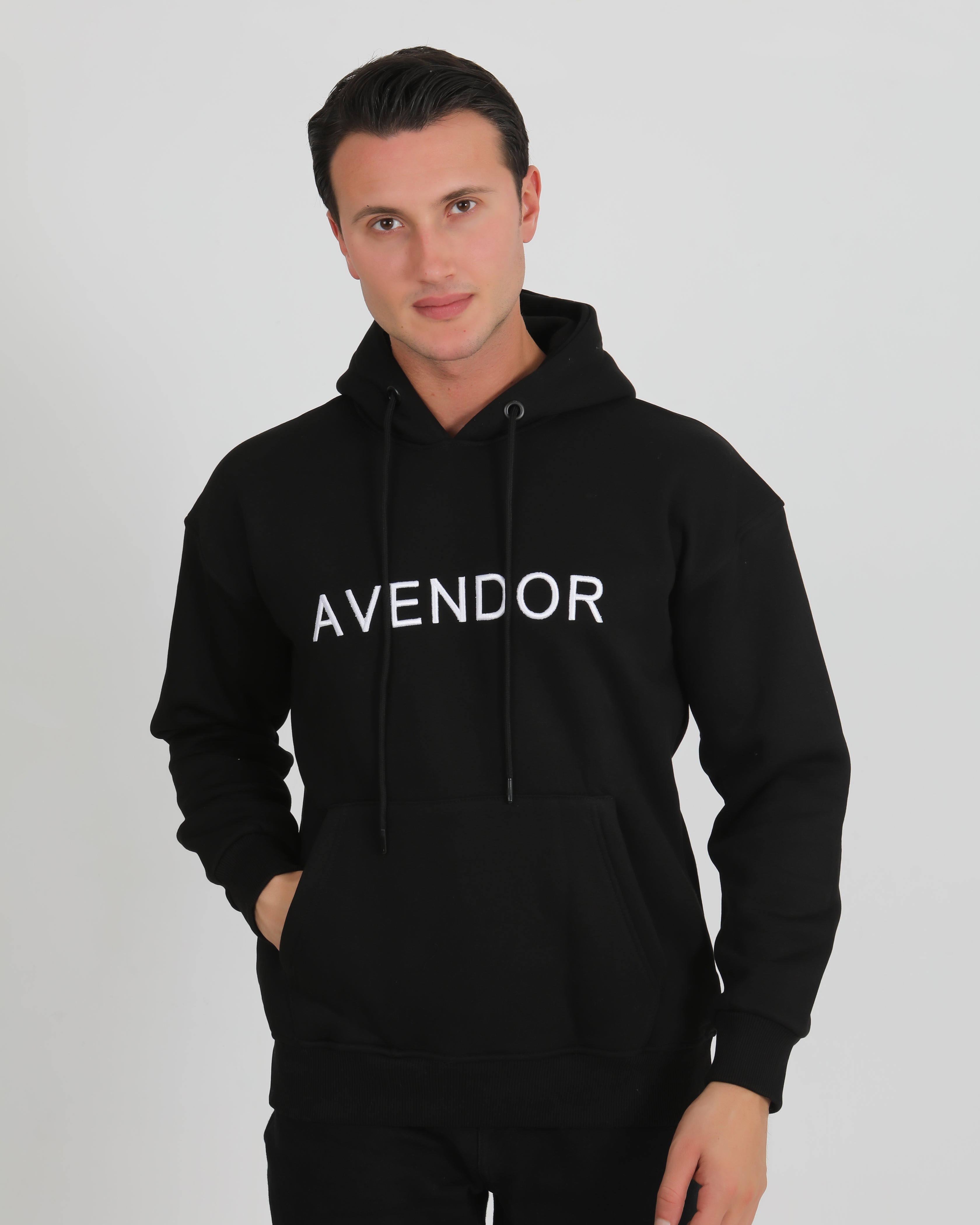 Avendor Classic Hoodie Men Black