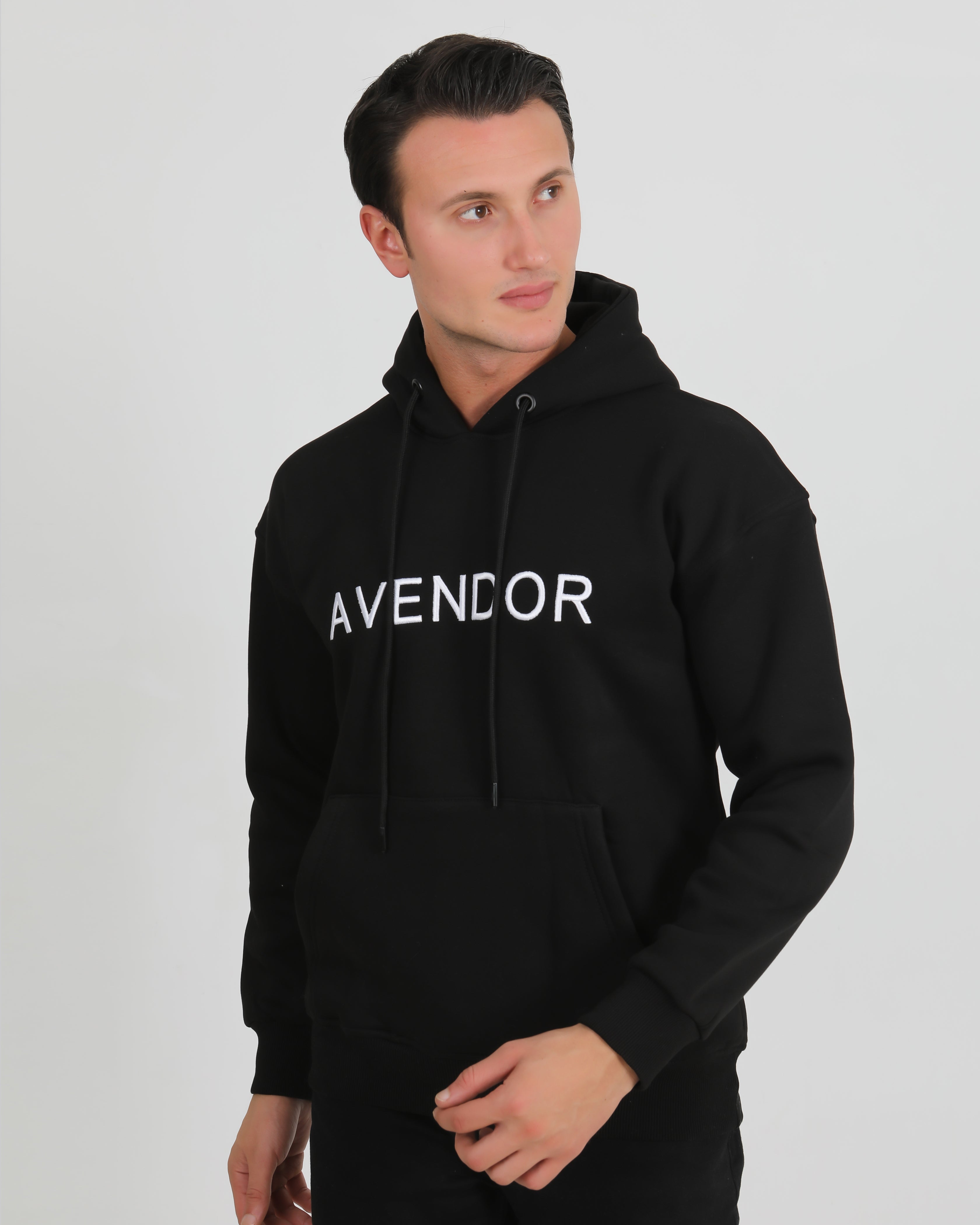 Avendor Classic Hoodie Men Black