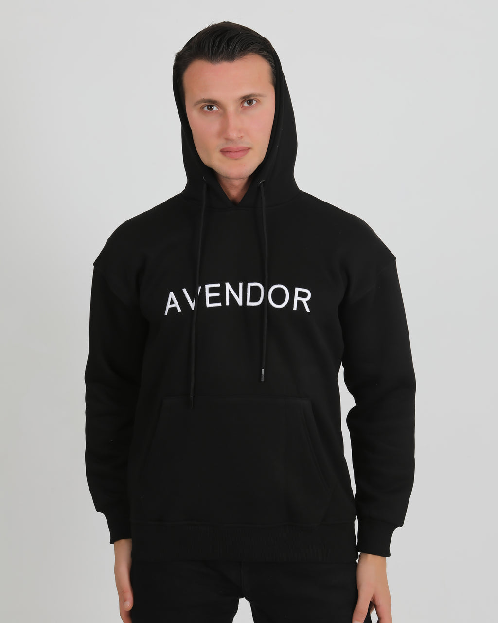 Avendor Classic Hoodie Men Black
