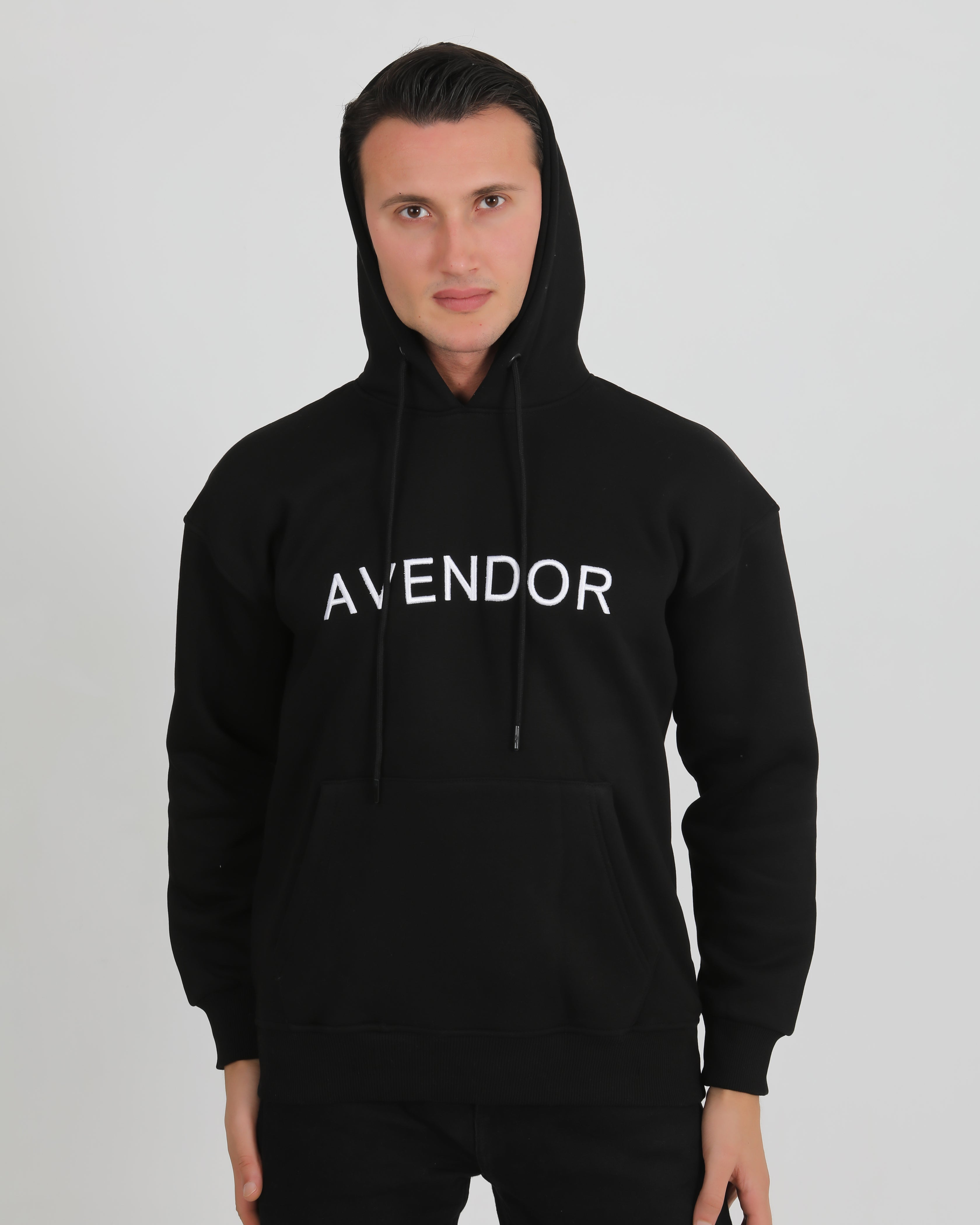 Avendor Classic Hoodie Men Black