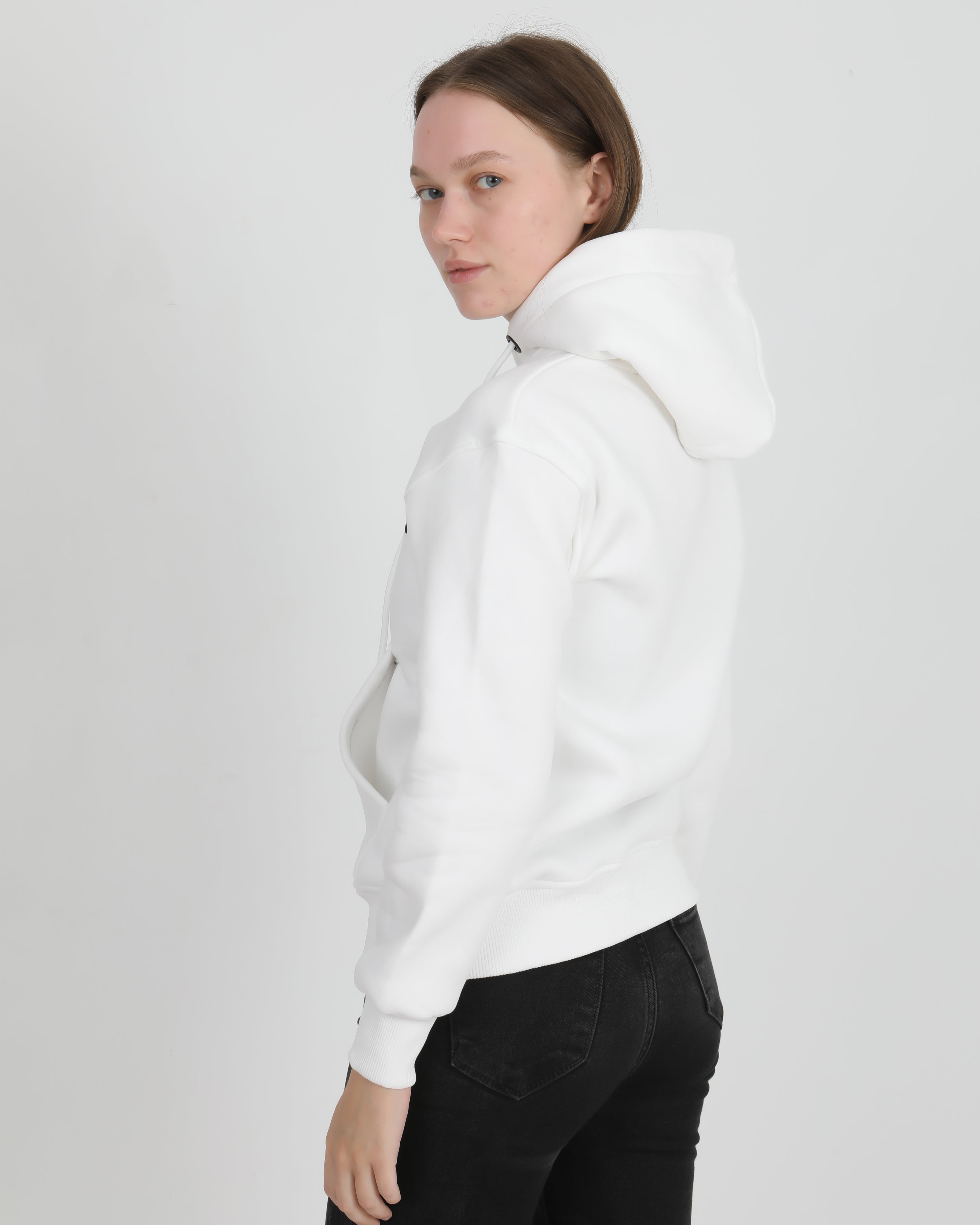 Avendor Classic Hoodies Woman White