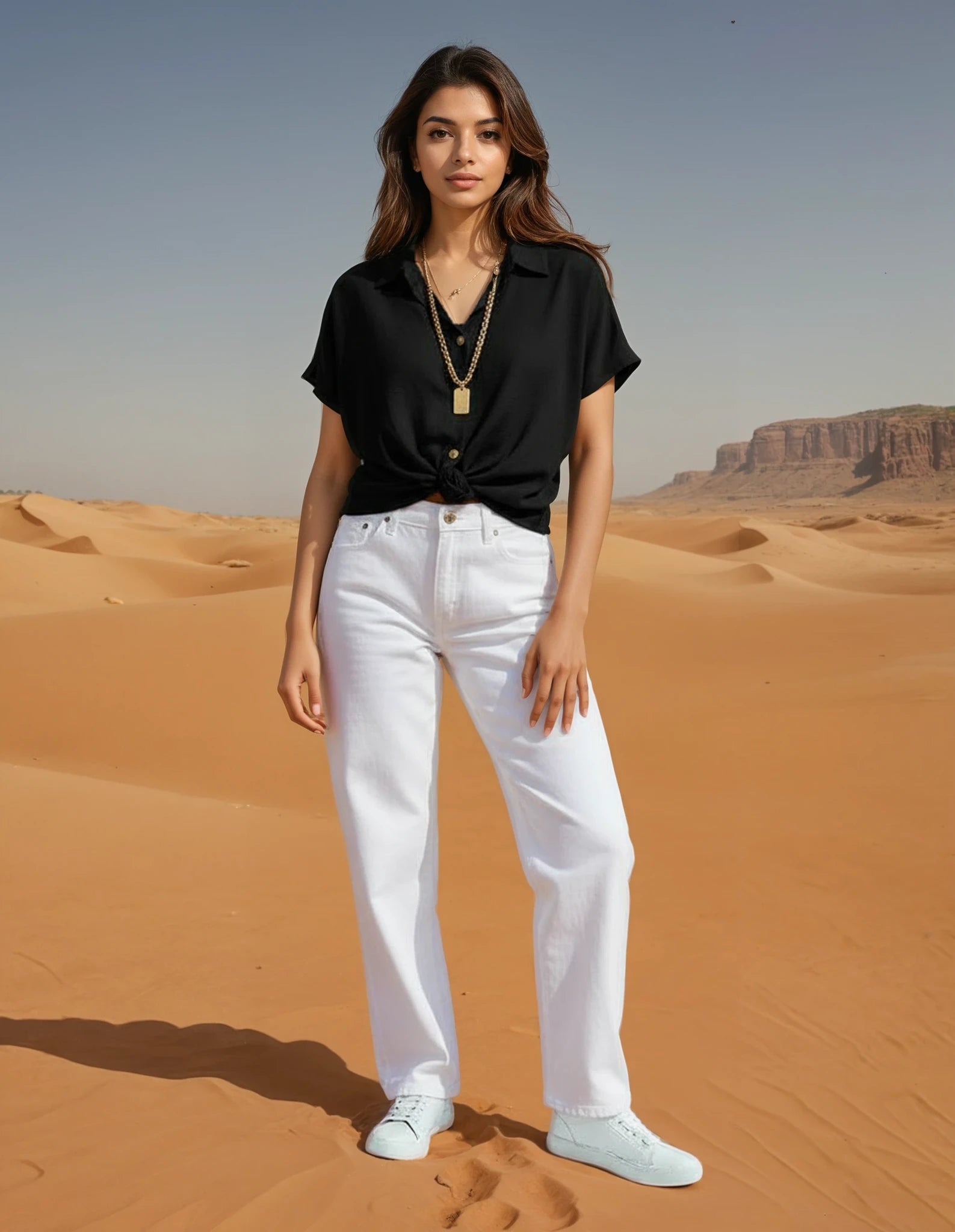 Kurzärmelige Damenbluse